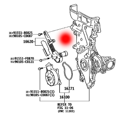 16100-09650 16100-39565 Car Engine Water Pump For TOYOTA AVENSIS ESTATE 3ZR