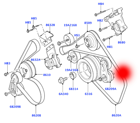 PQG500030 AJ88003 C2S11662 Automotive Belt Tensioner For JAGUAR S-TYPEII X200 4.0 V8