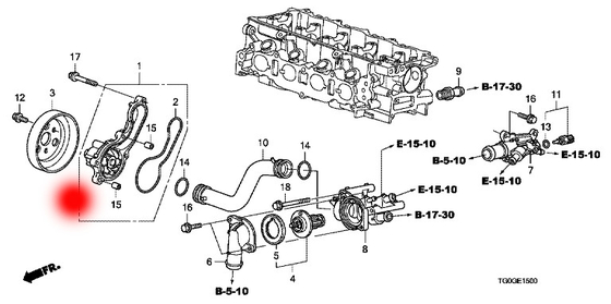 19200-RB0-003 Water Pump For HONDA CITY V SALOON GM2 GM3 1.4 I-V TEC