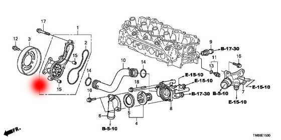 OEM 19200-RBJ-003 19200RBJ003 WATER PUMP FOR HONDA INSIGHT (ZE)1.3 IMA (ZE2)