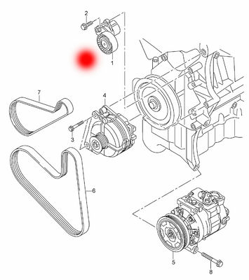 04E145299P 04E145299N Auto Belt Tensioner For AUDI A1 SPORTBACK